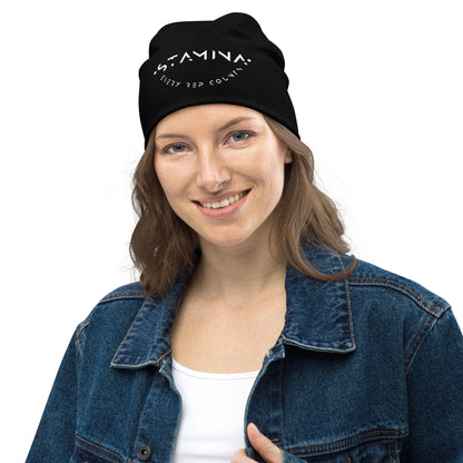 Black All-Over Print Beanie