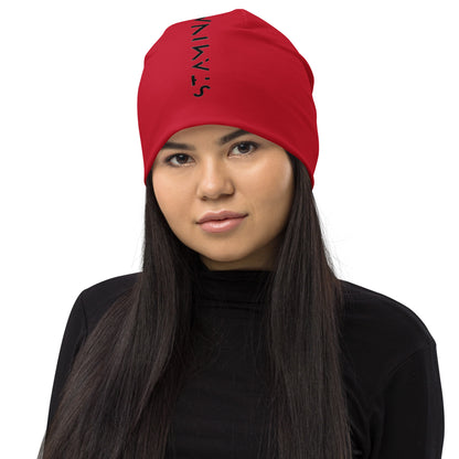 Red All-Over Print Beanie