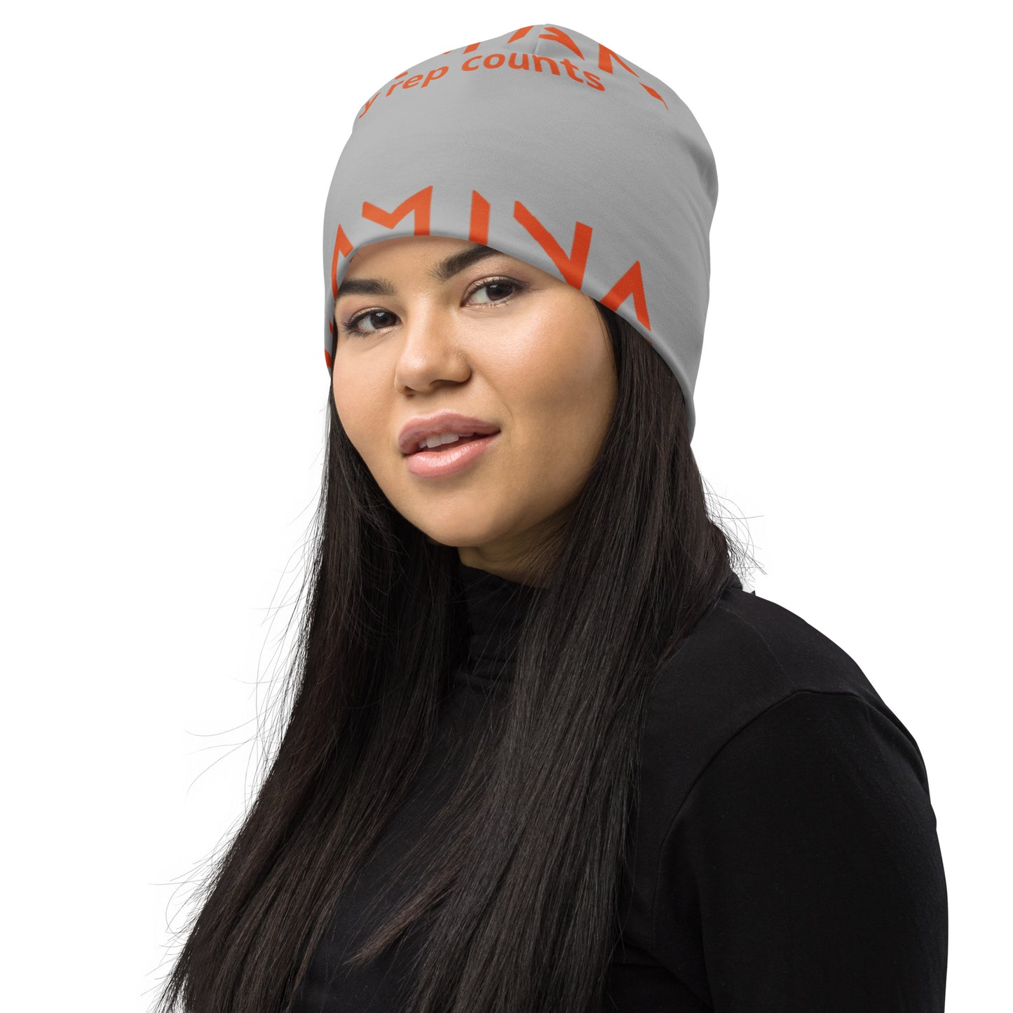 Gray All-Over Print Beanie