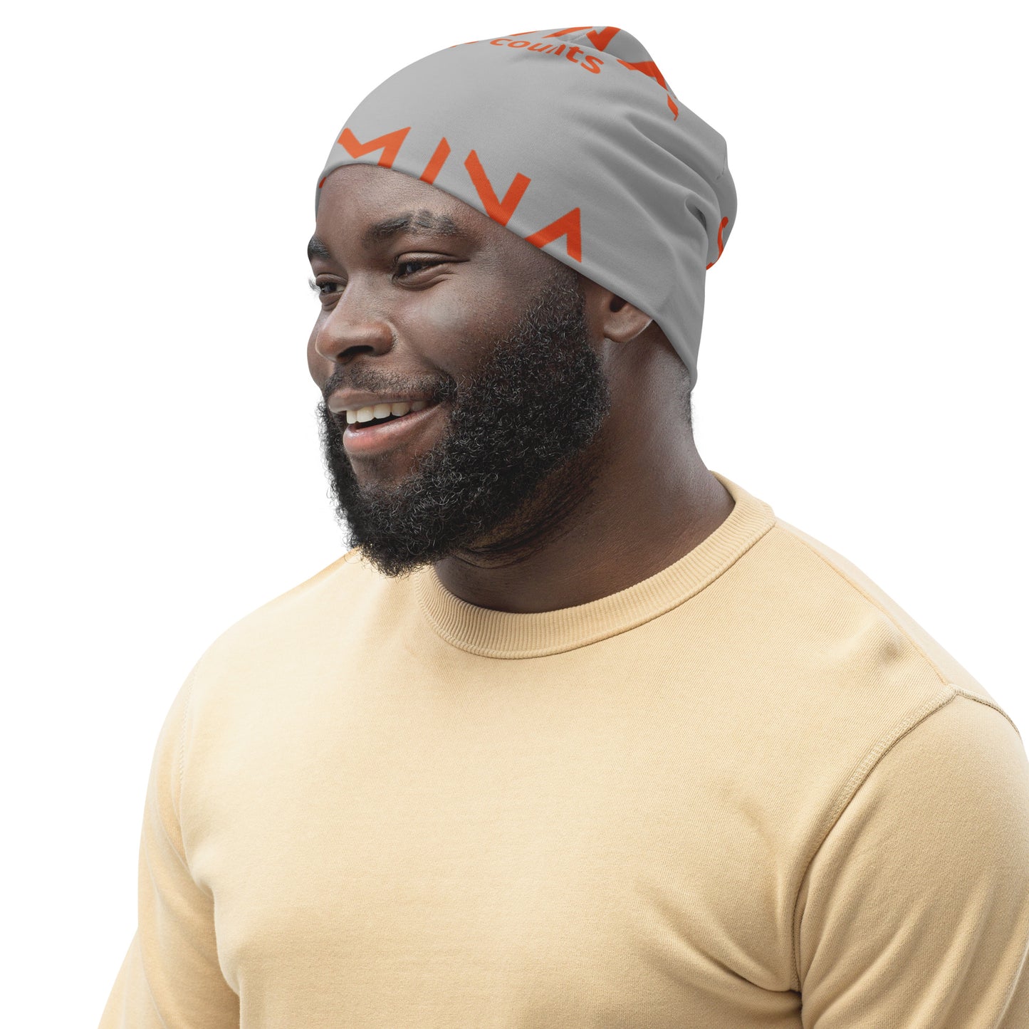 Gray All-Over Print Beanie