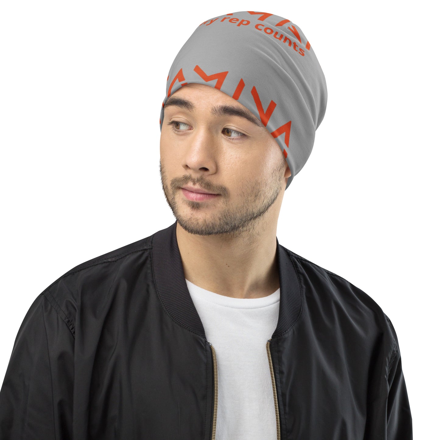 Gray All-Over Print Beanie