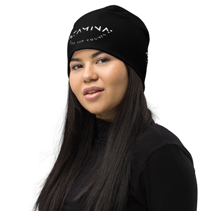 Black All-Over Print Beanie