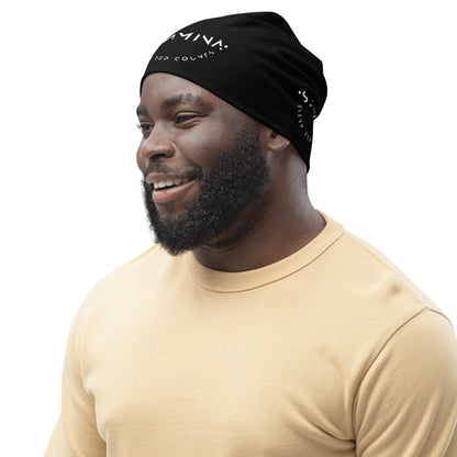 Black All-Over Print Beanie