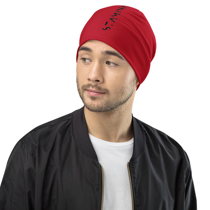 Red All-Over Print Beanie