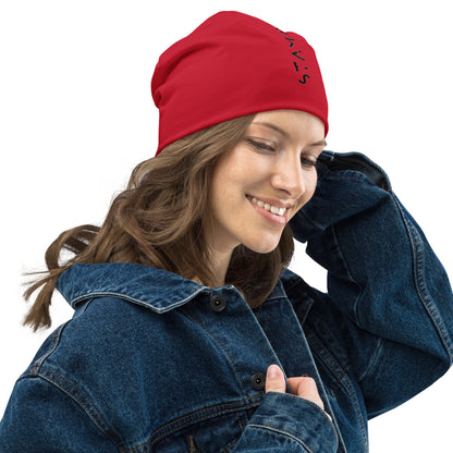 Red All-Over Print Beanie