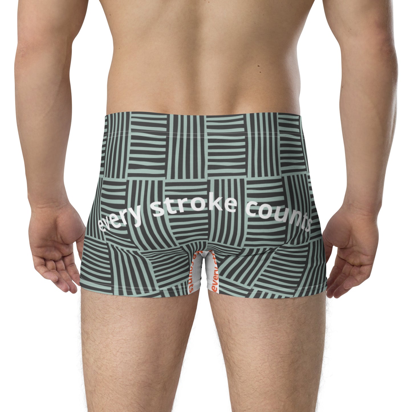 Black & Green Striped Boxer Briefs