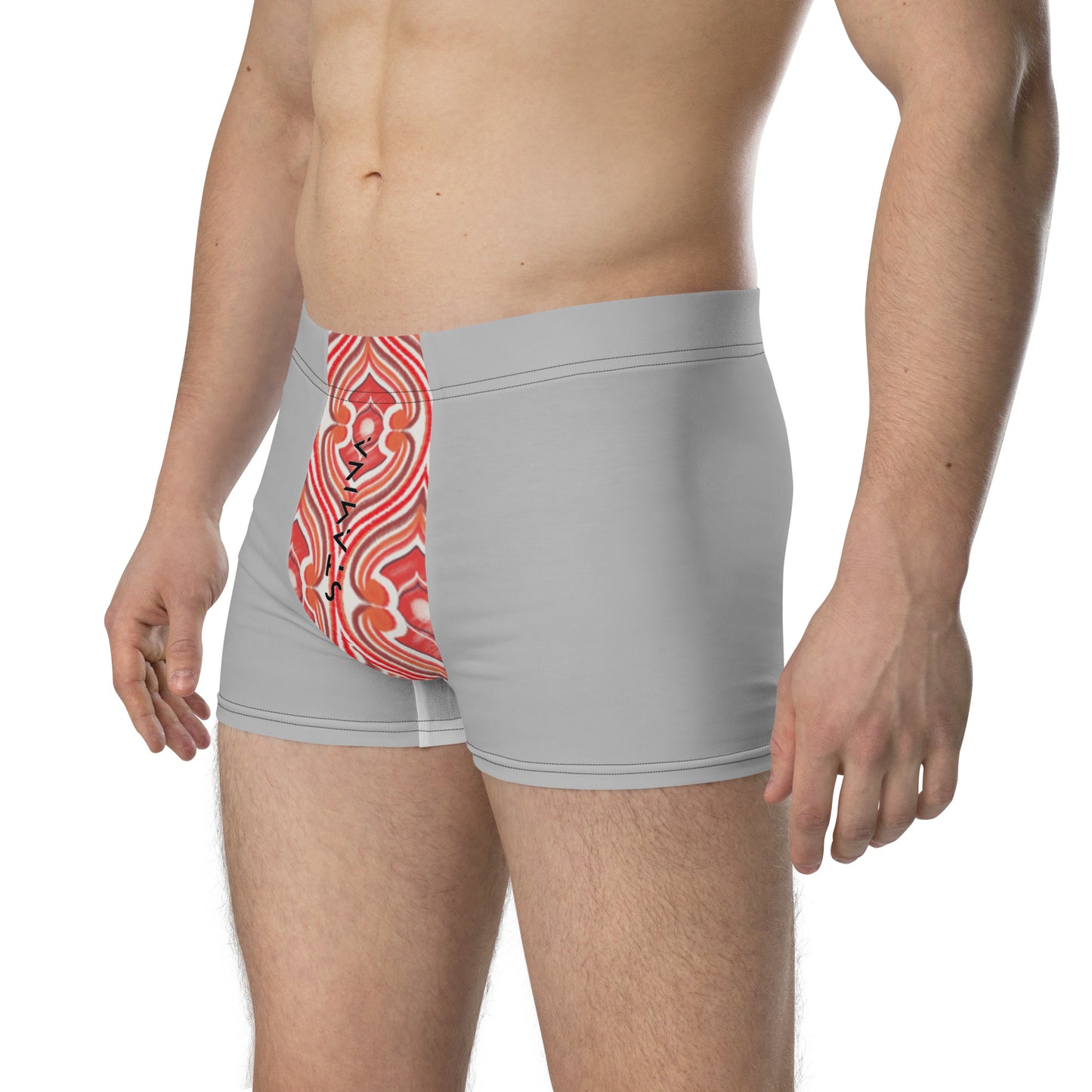 Gray/Red Boxer Briefs