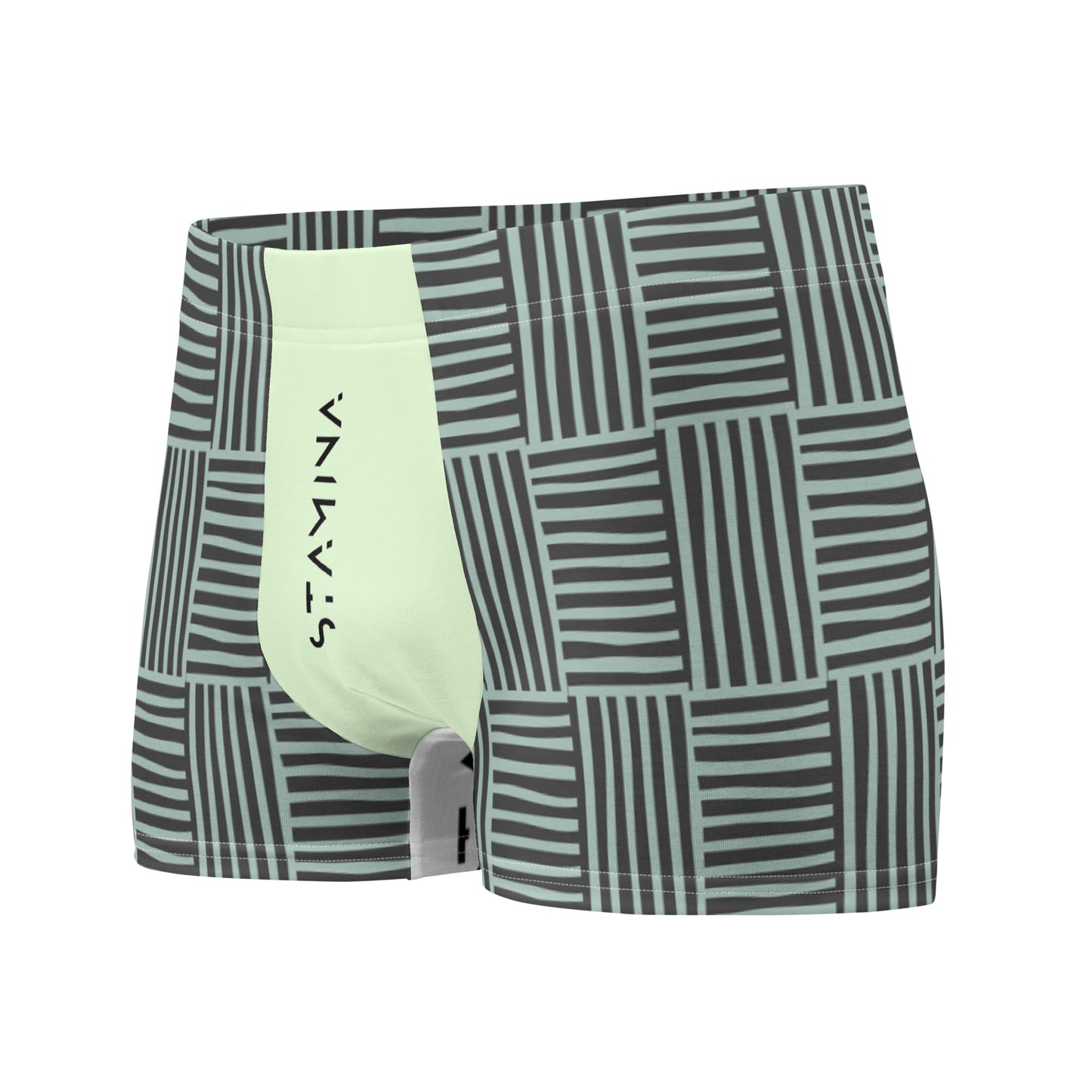 Black & Green Striped Boxer Briefs