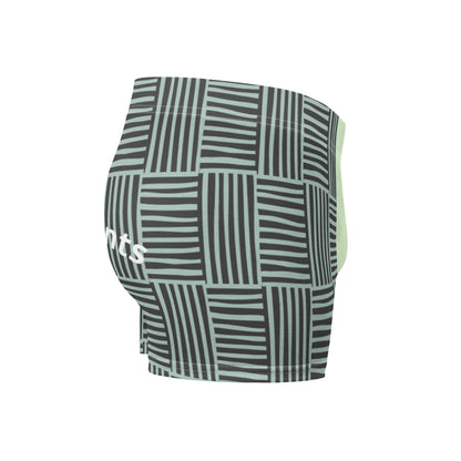 Black & Green Striped Boxer Briefs