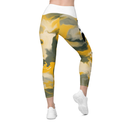 Camo Crossover leggings with pockets