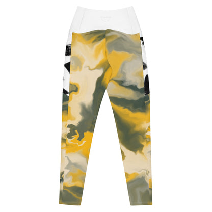 Camo Crossover leggings with pockets