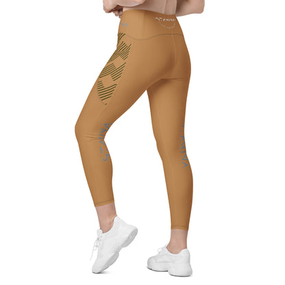 Crossover leggings with pockets