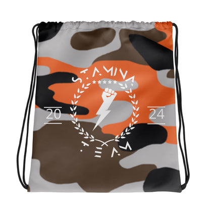 Orange Camo Stamina Drawstring bag