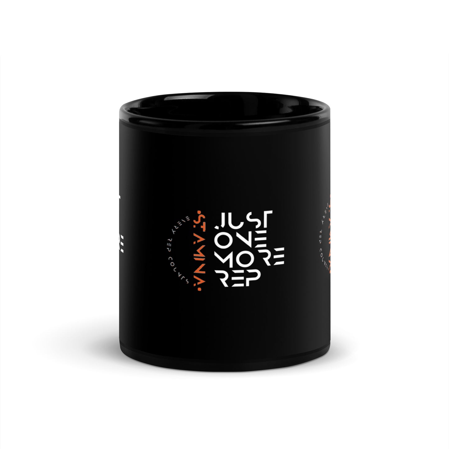 Just one more rep Black Glossy Mug