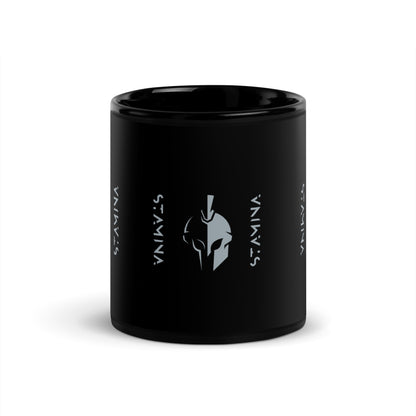 Spartan Black Glossy Mug