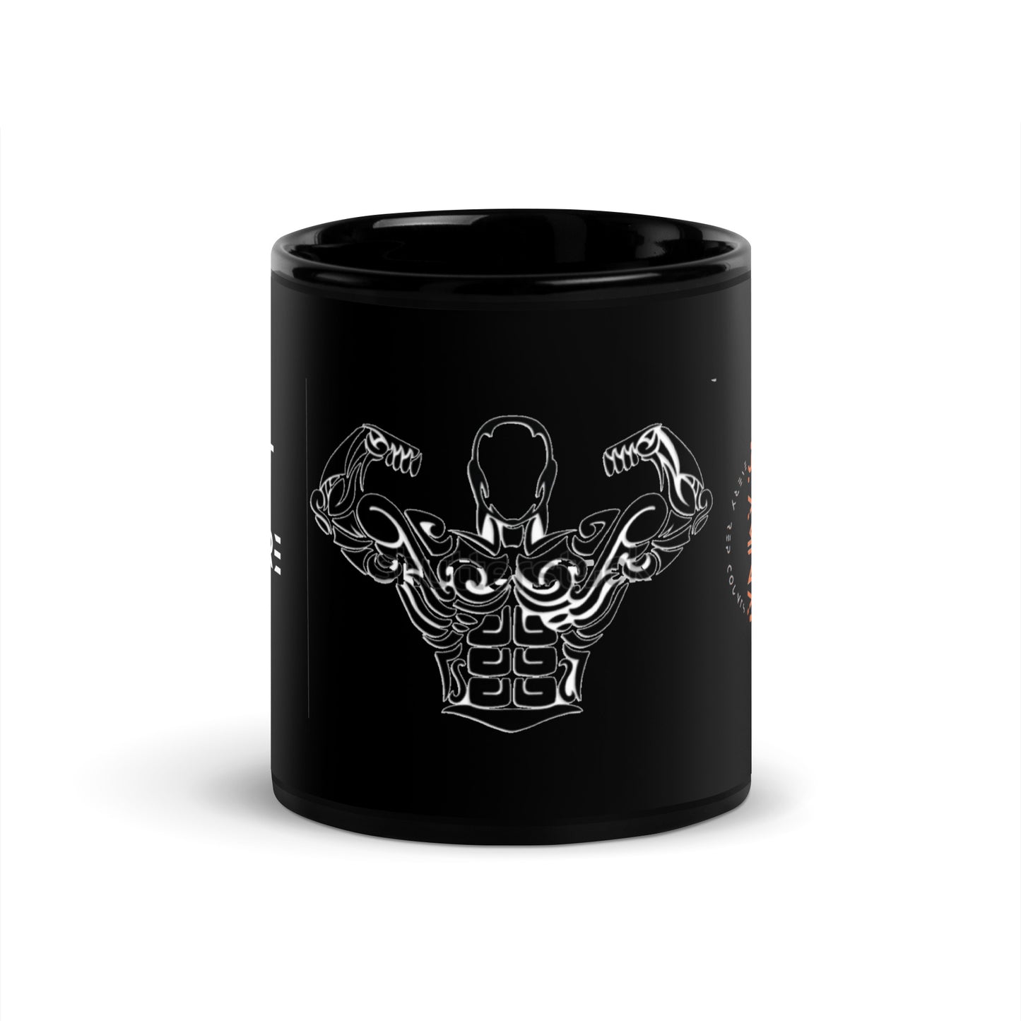 Muscle Man Black Glossy Mug