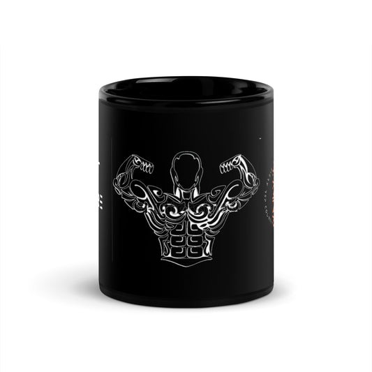 Muscle Man Black Glossy Mug