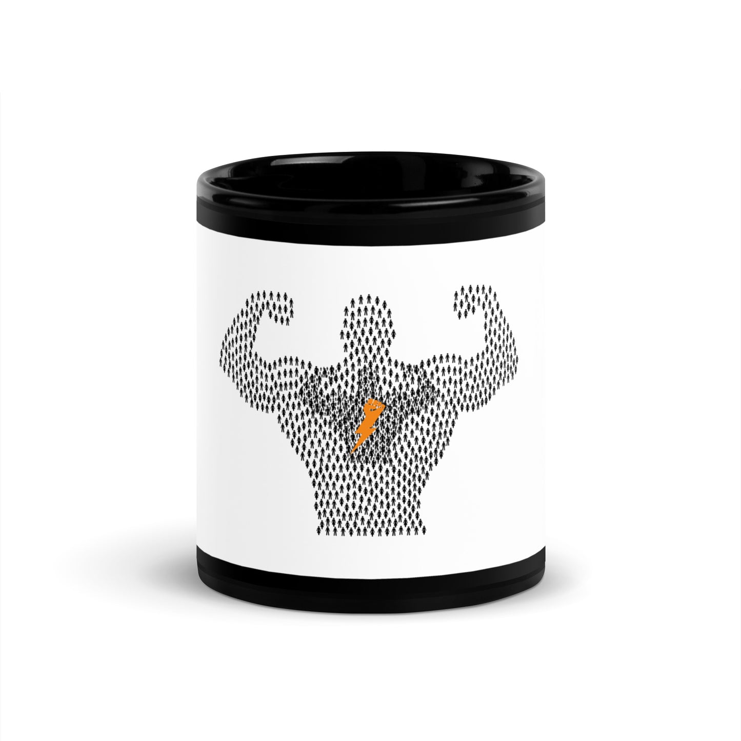 Muscle Man Black Glossy Mug