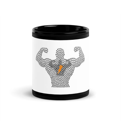 Muscle Man Black Glossy Mug