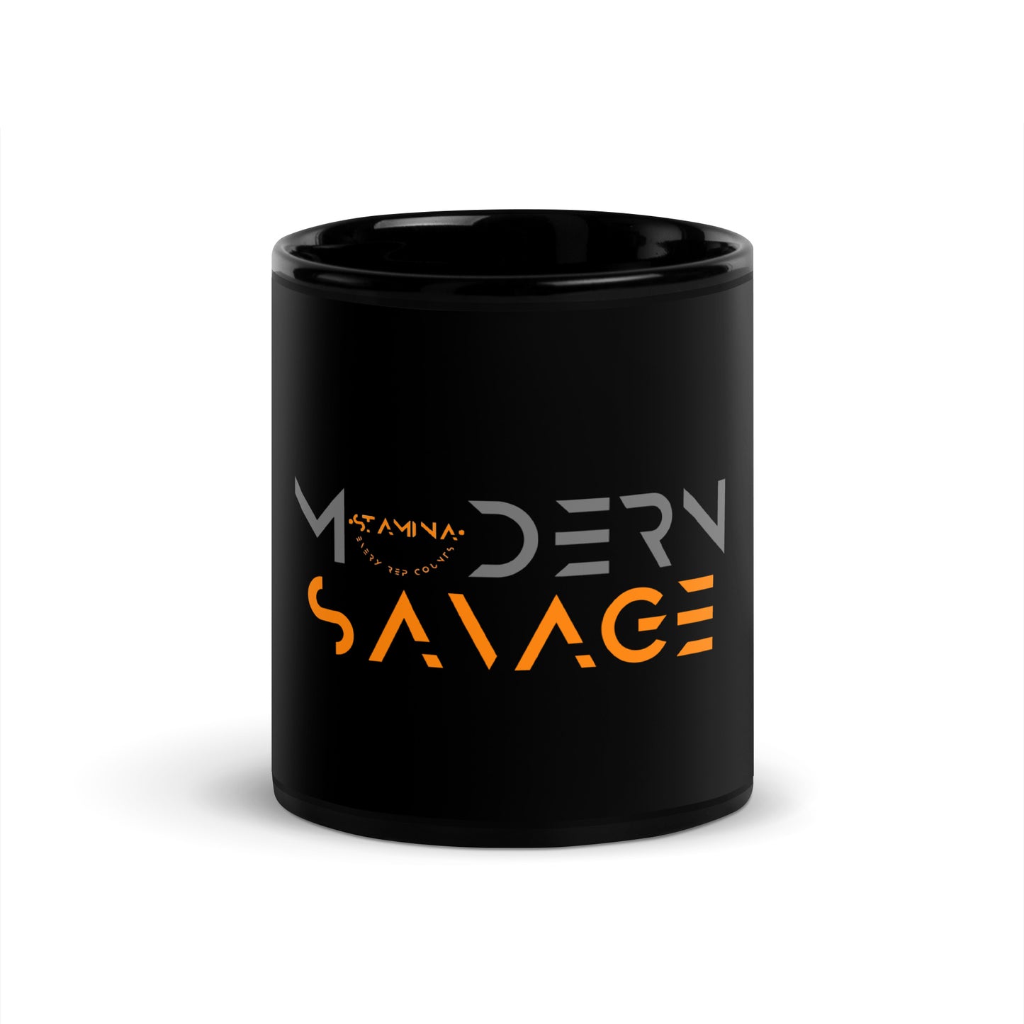 Modern Savage Black Glossy Mug