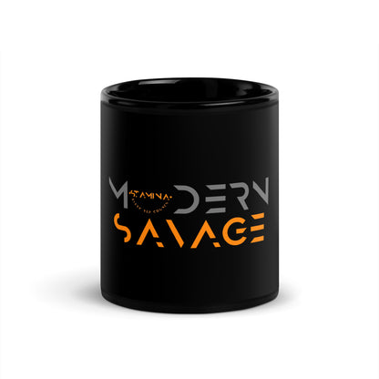 Modern Savage Black Glossy Mug