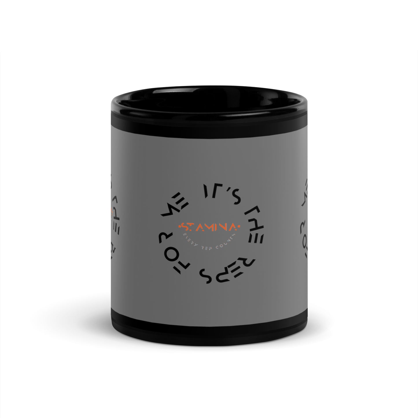 it's the reps for me Black Glossy Mug