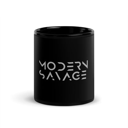 Modern Savage Black Glossy Mug