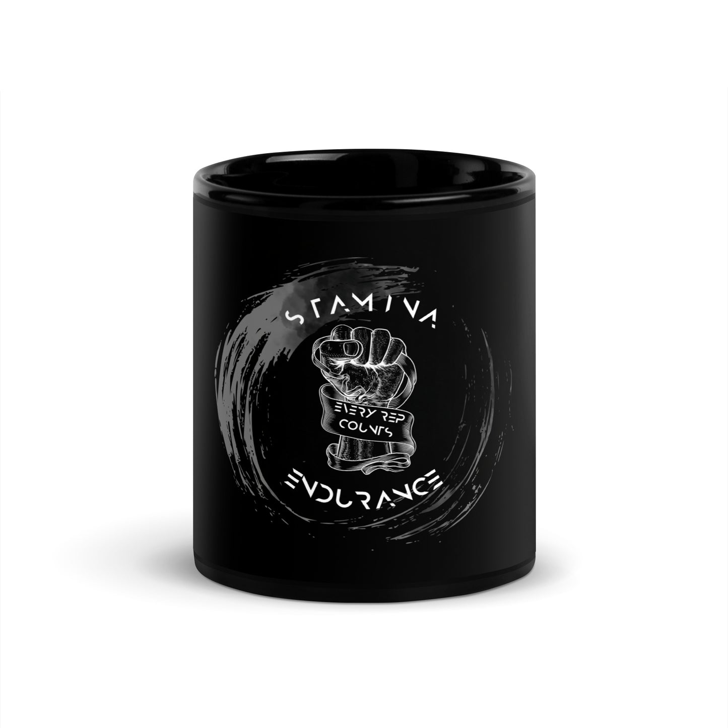 Power Fist Black Glossy Mug