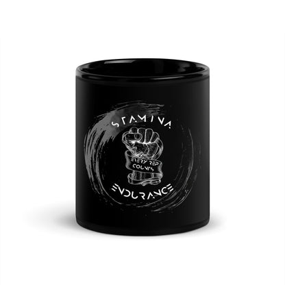 Power Fist Black Glossy Mug