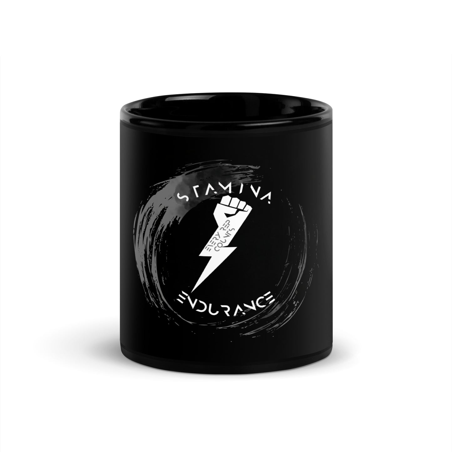 Bolt Fist Black Glossy Mug