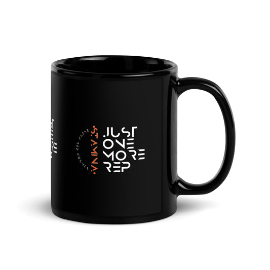 Just one more rep Black Glossy Mug