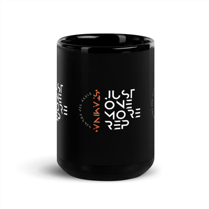 Just one more rep Black Glossy Mug