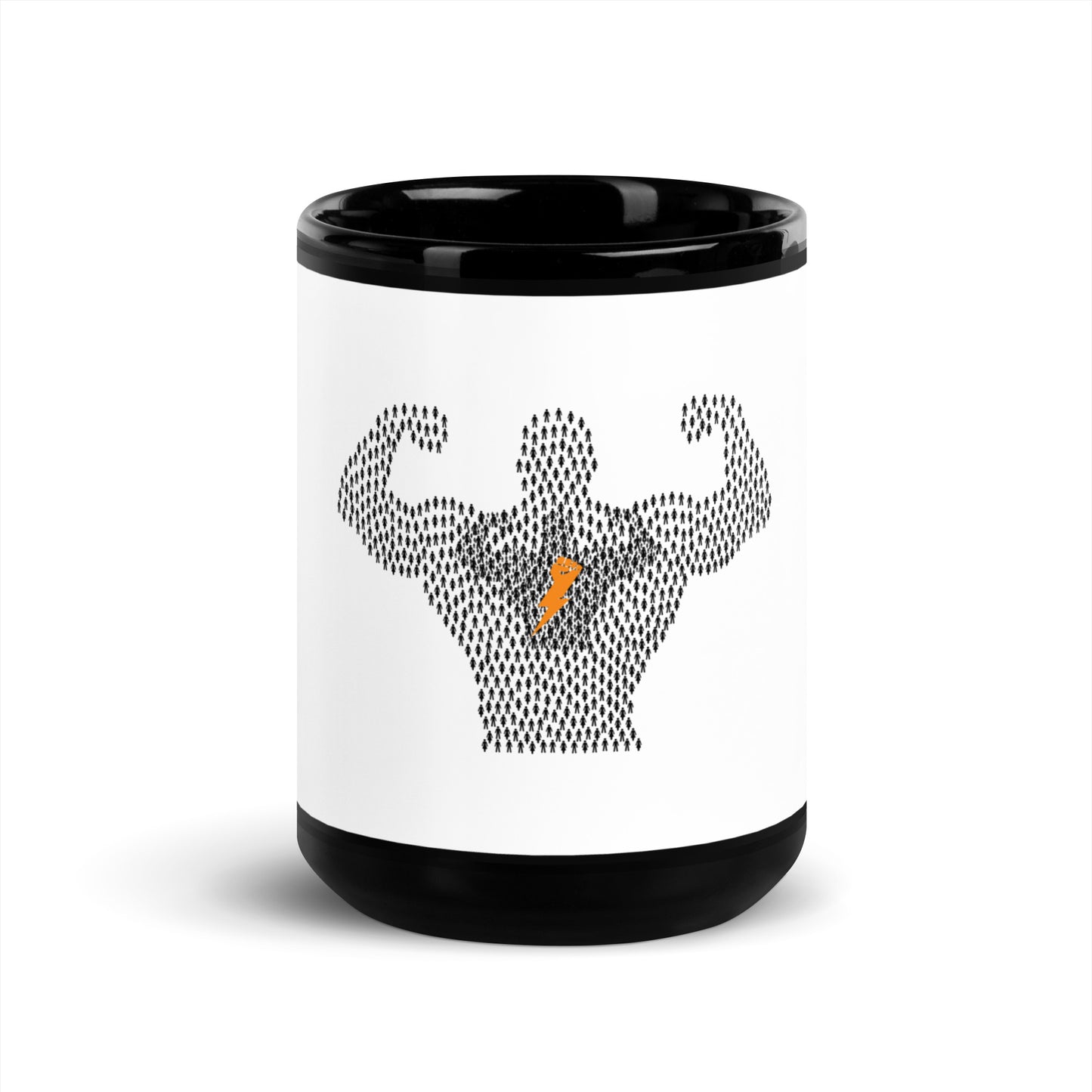 Muscle Man Black Glossy Mug