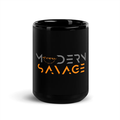 Modern Savage Black Glossy Mug