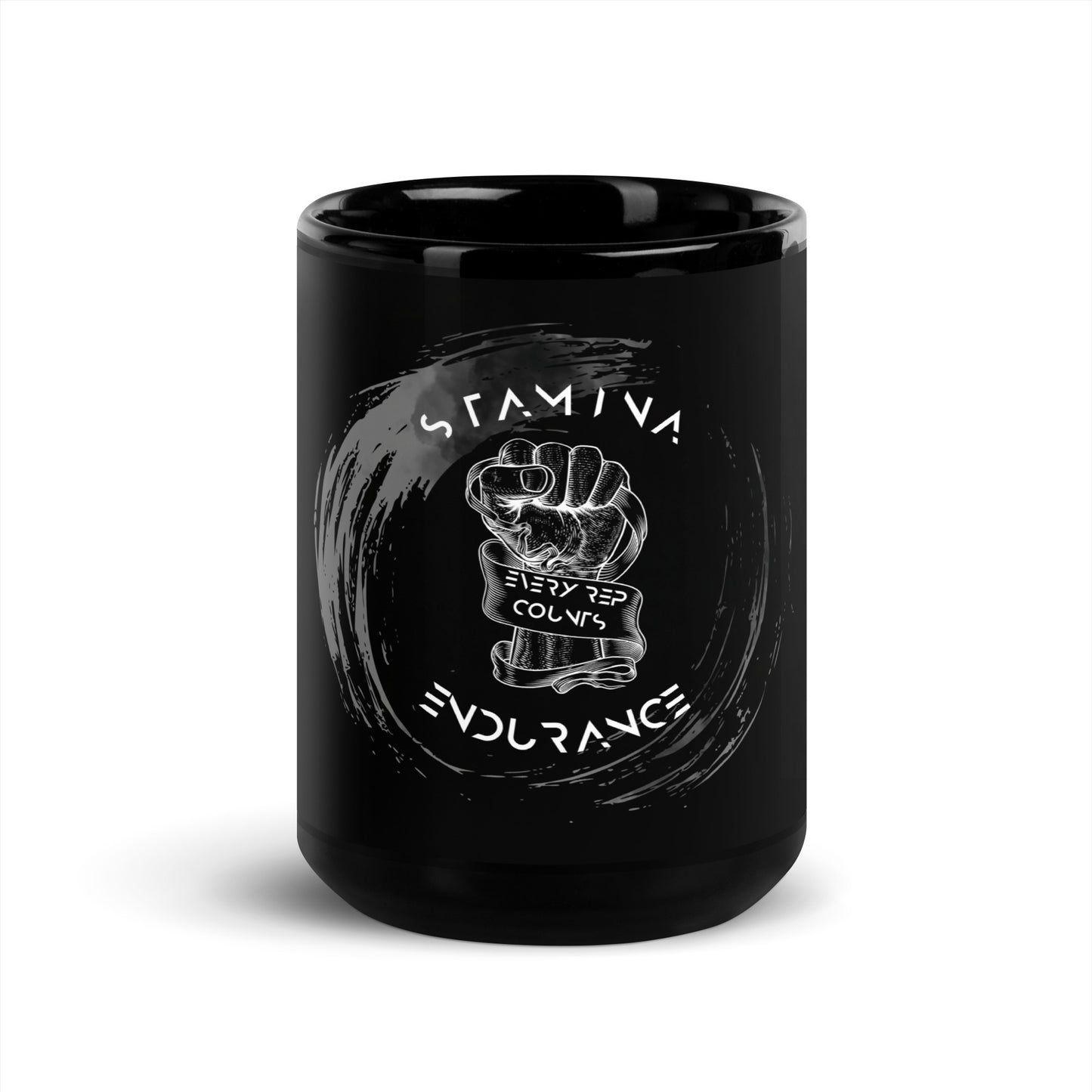 Power Fist Black Glossy Mug