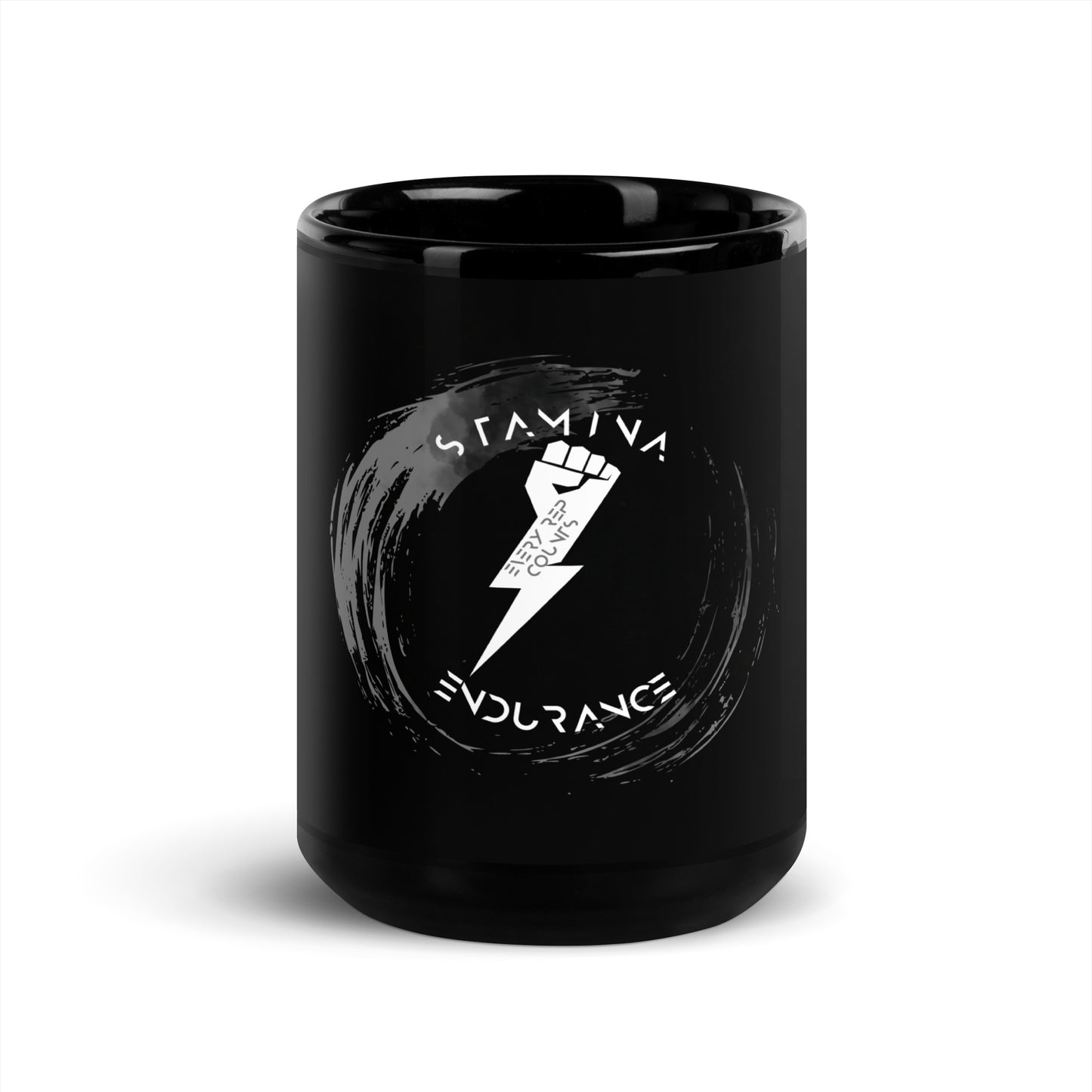 Bolt Fist Black Glossy Mug