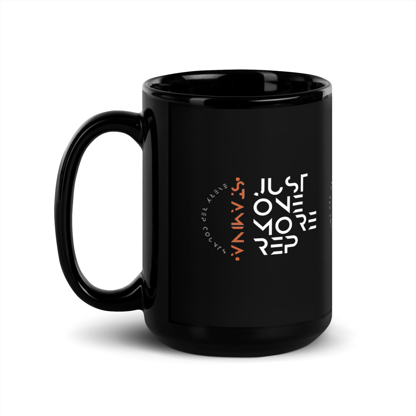 Just one more rep Black Glossy Mug