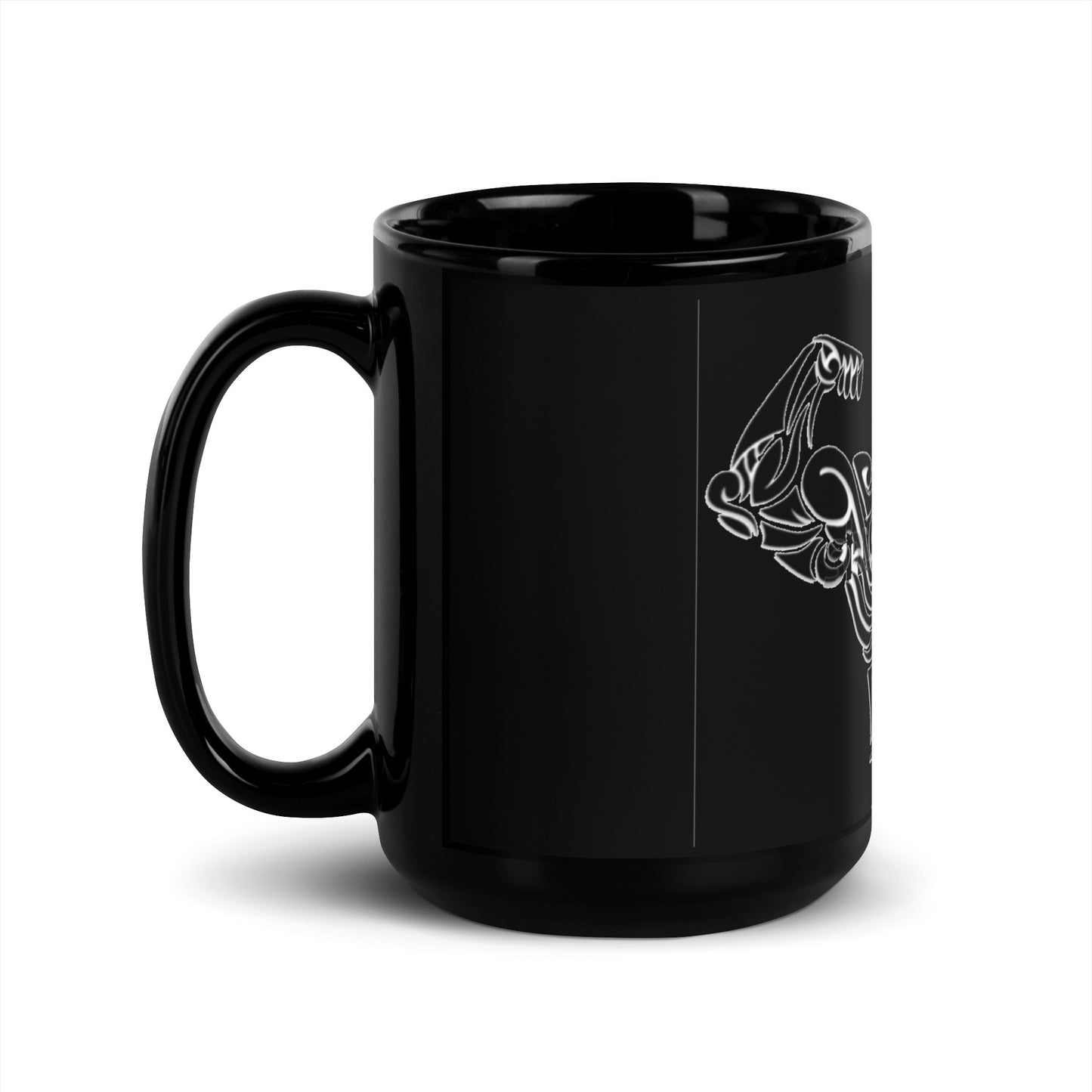 Muscle Man Black Glossy Mug