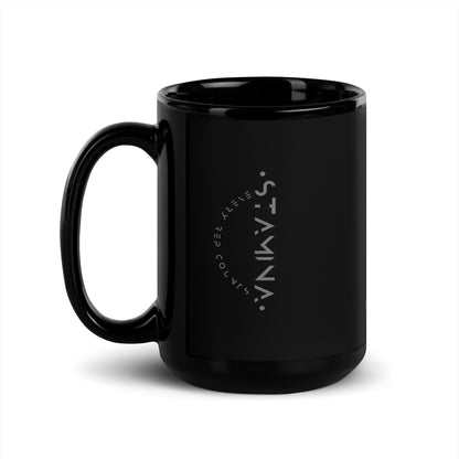 Bolt Fist Black Glossy Mug