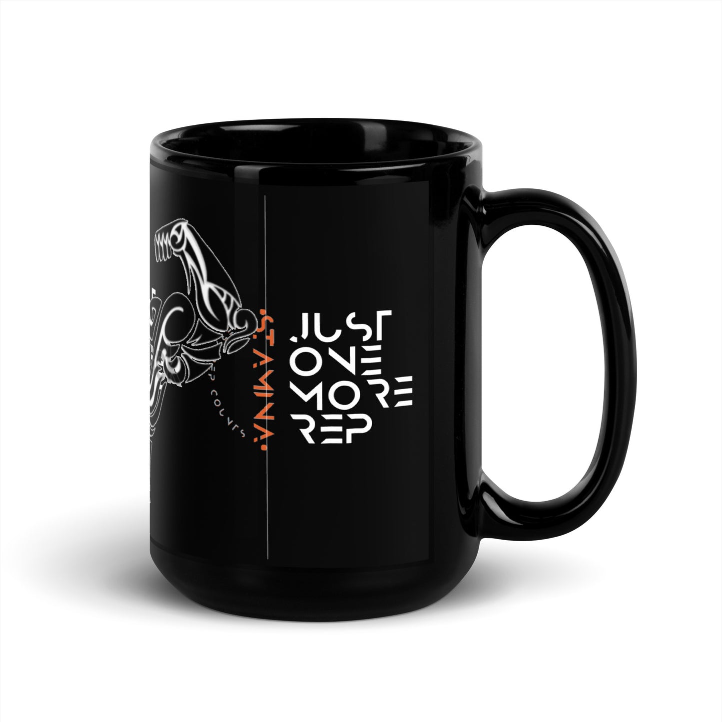 Muscle Man Black Glossy Mug