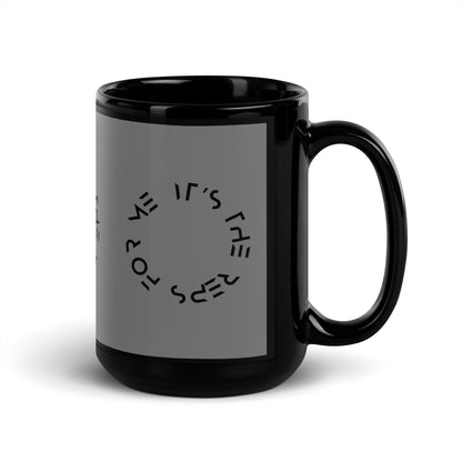 it's the reps for me Black Glossy Mug