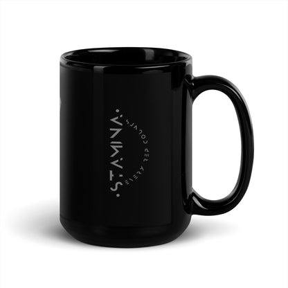 Bolt Fist Black Glossy Mug