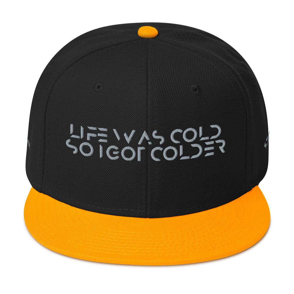 Life was cold so I got colder Snapback Hat