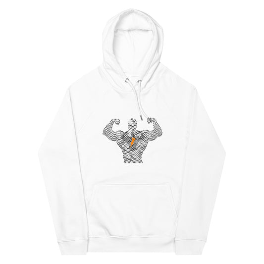 Muscle Man Unisex eco raglan hoodie